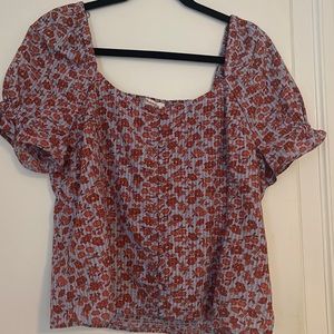 Madewell blouse flower print